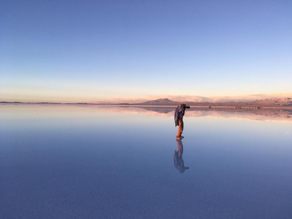 Photographer in Salar de Uyuni